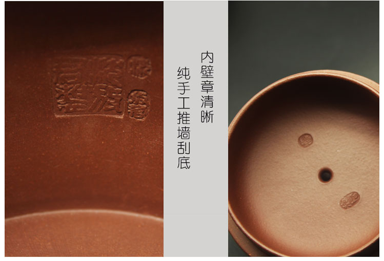 宜兴沈放君手制原矿紫泥，二节、瓜子嘴竹段壶
