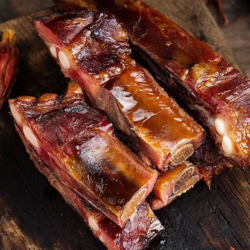 湖北云知道土家熏香肠腊排骨 腊肉 3斤装！1500克（原产地直发）