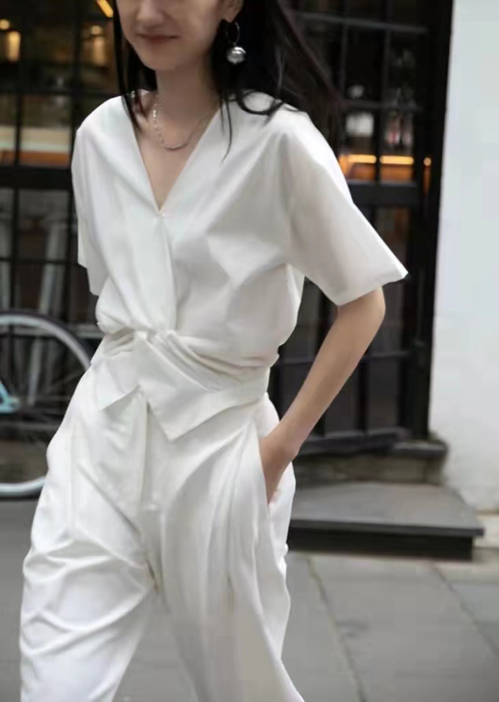 扭结两面穿女士短款上衣 衬衫