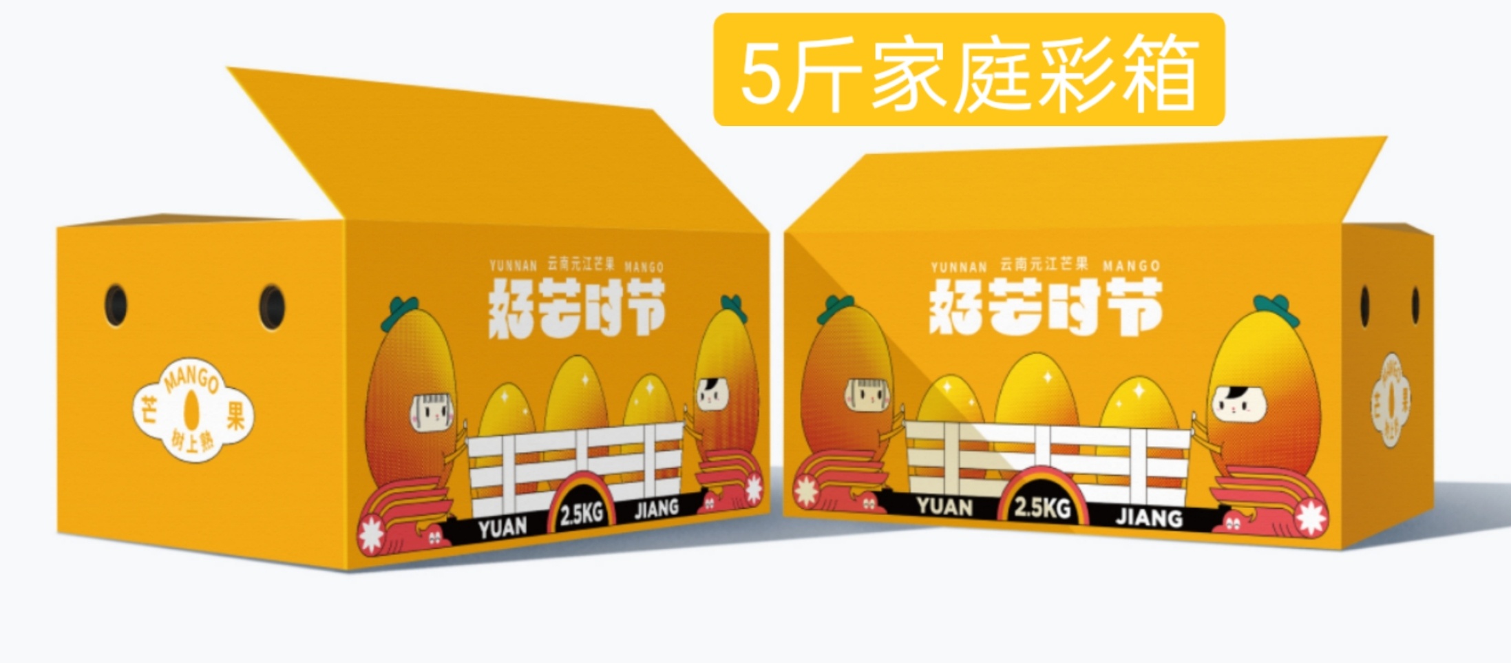 新品特价2-5号 云南元江小金凤芒果 树上熟（原产地发货）
