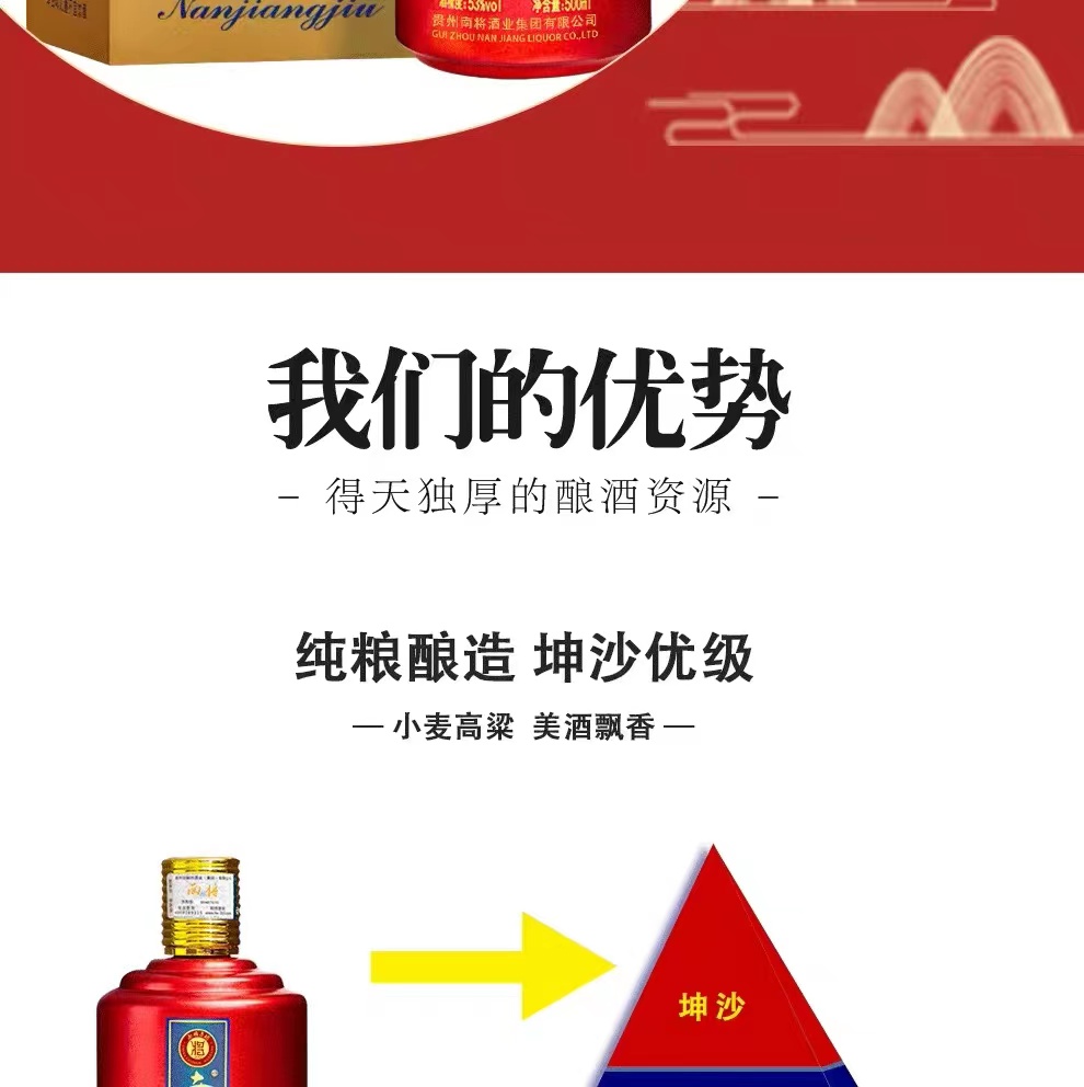 南将名酒 V30传承 酱香型白酒53度整箱 纯粮坤沙（原产地发货）
