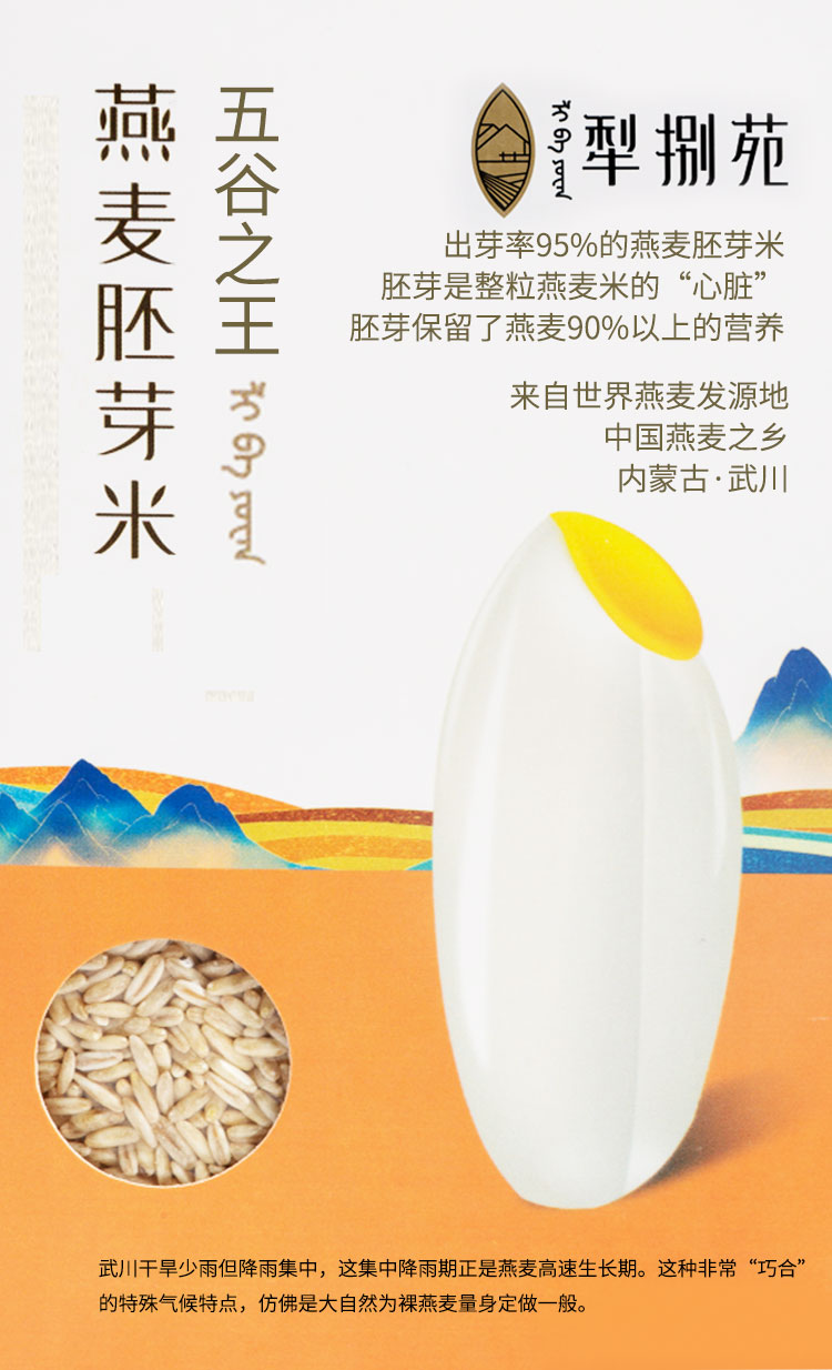 2024新米 内蒙古武川 燕麦胚芽米（原产地发货）
