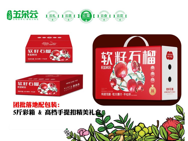 云南突尼斯软籽石榴 高原突尼斯石榴 （原产地发货）